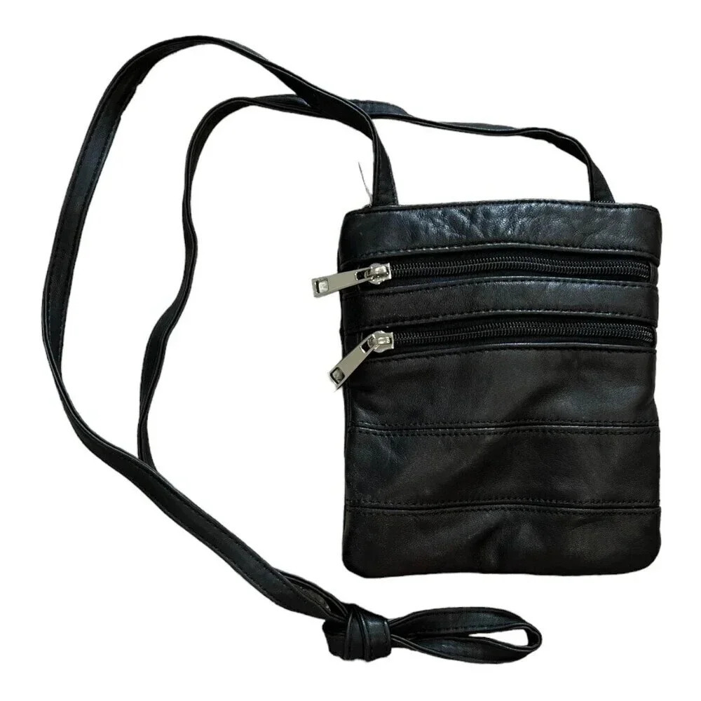 Wilsons Leather Black Mini Leather Crossbody Bag